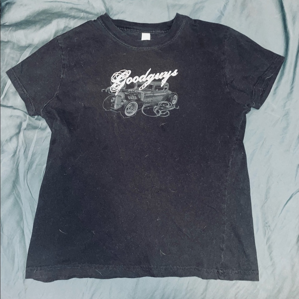 Black Top, Grafitc tee, Thrifted clothes